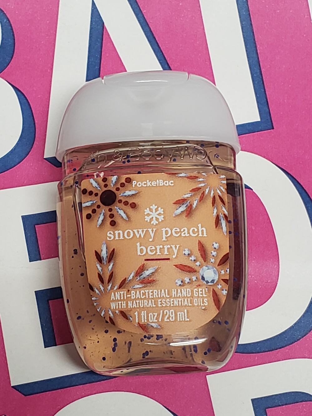 BBW Snowy Peach Berry PocketBac Refill x5 Packs Total